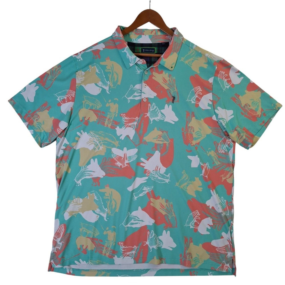 William Murray Happy Hands Club Golf Polo Men's 2XL Lightweight Performance